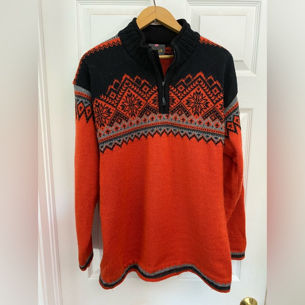 🇳🇴 Devold of Norway 100% Wool Sweater – Fair Isle Nordic Knit
